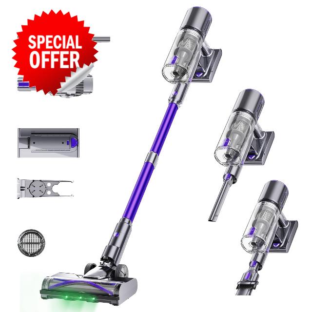 Cordless Vacuum Cleaner 600W 55Kpa Vacuum Cleaners for Home