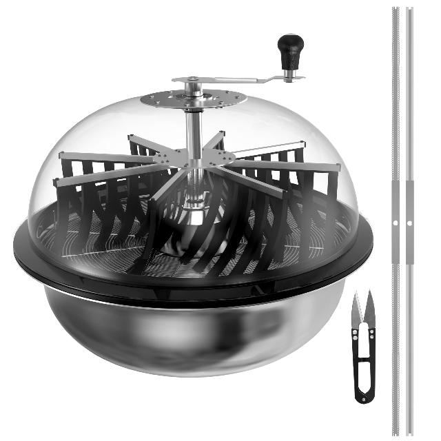iPower 24 inch Leaf Bowl Sharp Stainless Steel Blades and Clear Visibility Dome