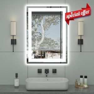 20"x 28" LED Bathroom Mirror with Front and Backlight