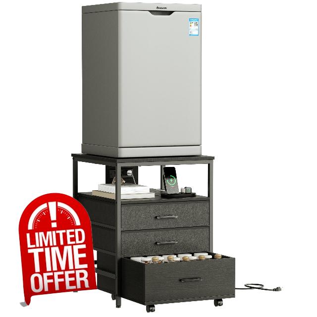 Mini Fridge Stand with Storage