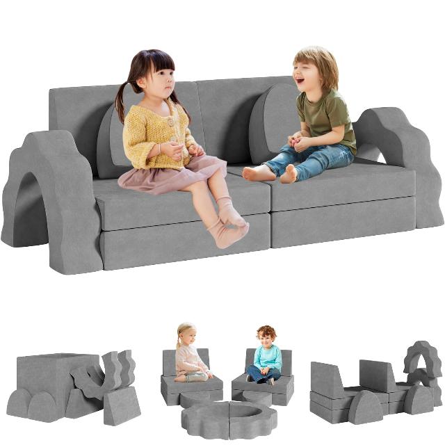 MAMIZO 10pcs Modular Kids Play Couch