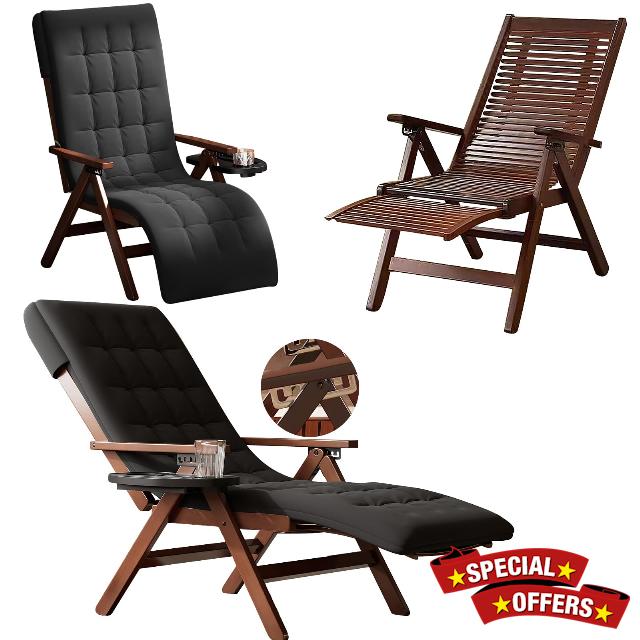 ZZV Chaise Lounge Chair Outdoor with Mattress