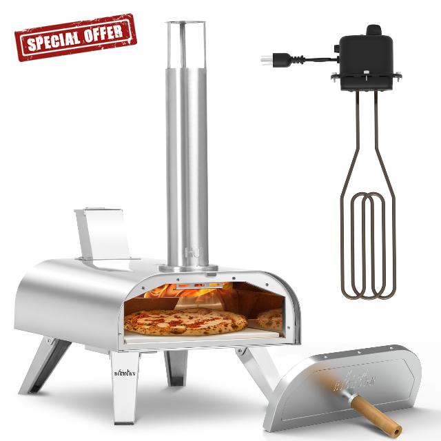 Big Horn Outdoors 12" Multi-Fuel Pizza Oven