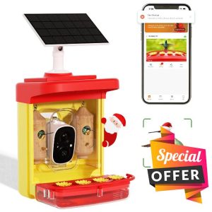 Smart Hummingbird Feeder with Camera Solar Powered