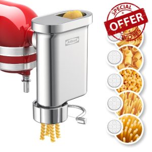 Metal Gourmet Pasta Press Attachment for Kitchenaid Stand Mixer