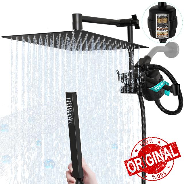 All Metal Filtered Shower Head with Handheld Spray Combo