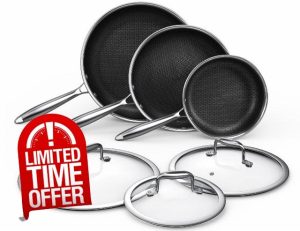 MOMOSTAR Hybrid Nonstick 6-Piece Frying Pan Set