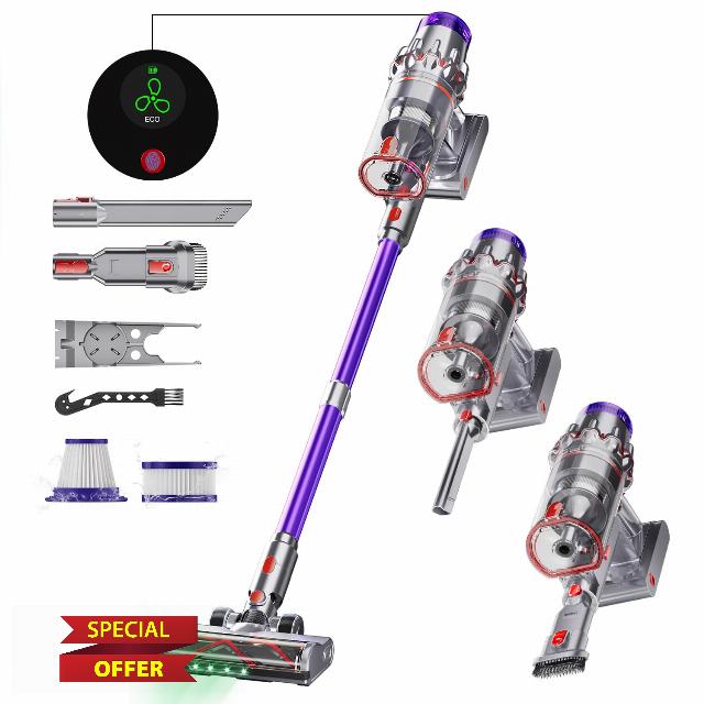 Cordless Vacuum Cleaner 600W 55Kpa Vacuum Cleaners for Home