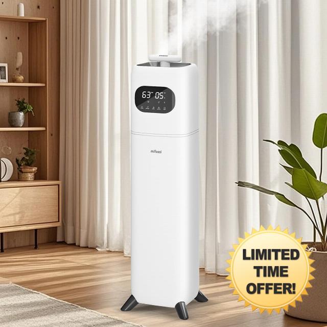 Humidifiers for Bedroom Large Room - 2.3Gal/9L Air Humidifier Large Room with Essential Oil Diffuser