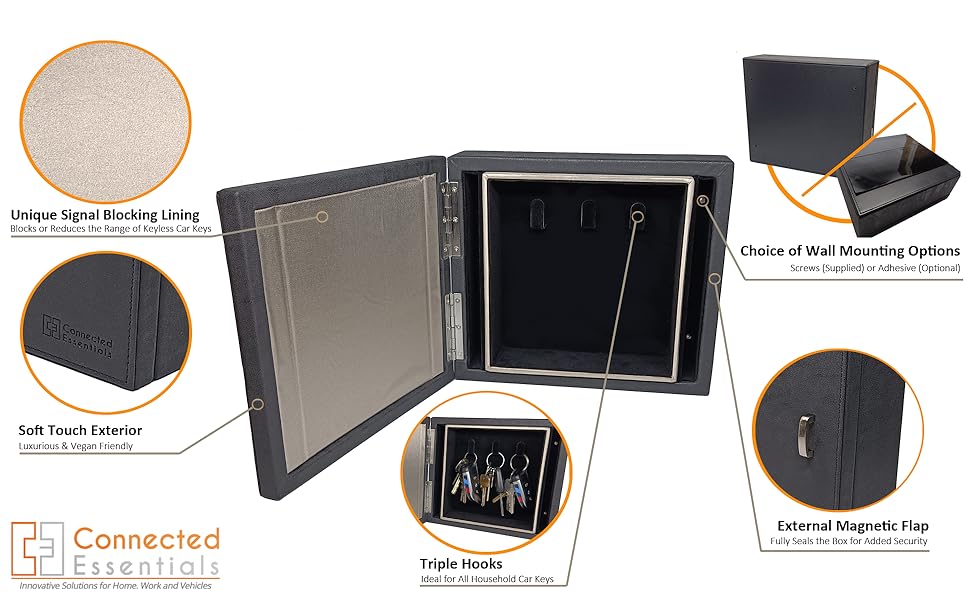 Signal Blocking Car Key Box Wall Mounted