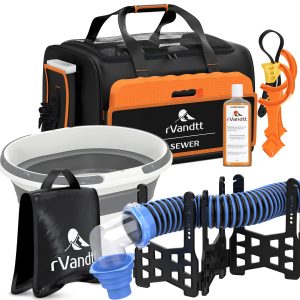 RV Sewer Accessories Kit - 15ft Sewer Hose w/4in1 Adapter