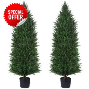 Artificial Topiary Cedar Trees