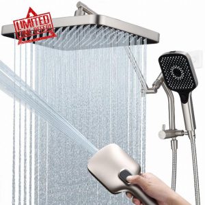 13-Inch Shower Heads with Multi-Function Handheld Sprayer Combo