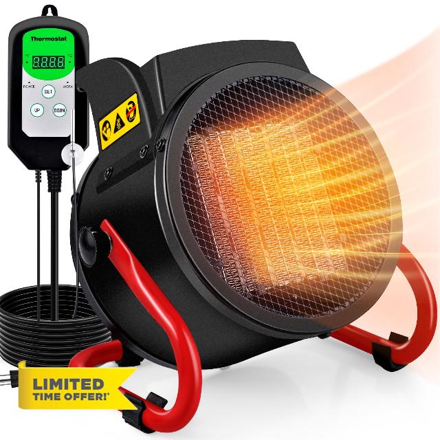Greenhouse Heater with Thermostat
