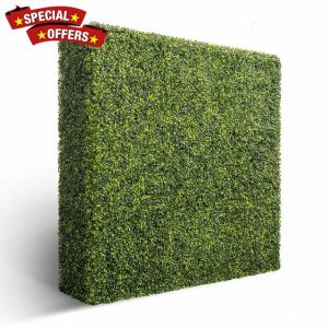 Artificial Boxwood Hedge Wall 36" Lx36 Hx12 W Fake Grass Backdrop Faux Wall Greenery Room Divider Indoor Outdoor Privacy Wall for Patio