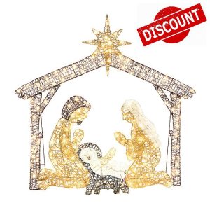 6FT Lighted Christmas Nativity Scene Outdoor with 165 Lights
