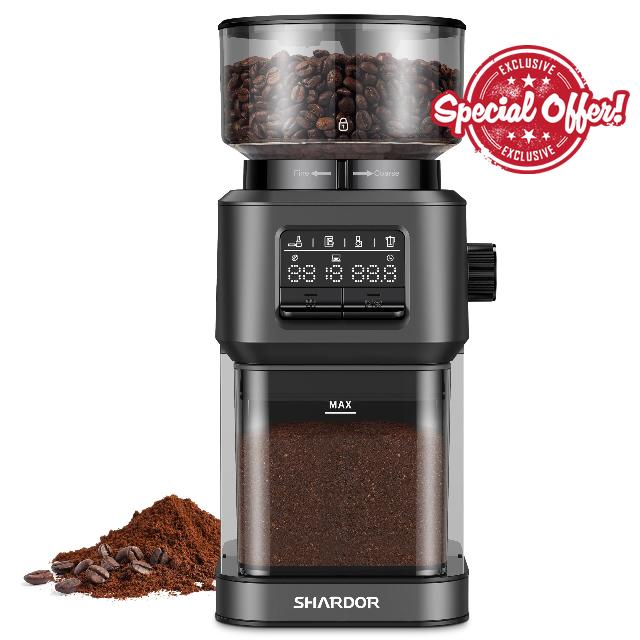 SHARDOR Conical Burr Coffee Bean Grinder Electric for Home Use