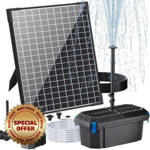 POPOSOAP 25W Solar Water Pump with Pond Filter