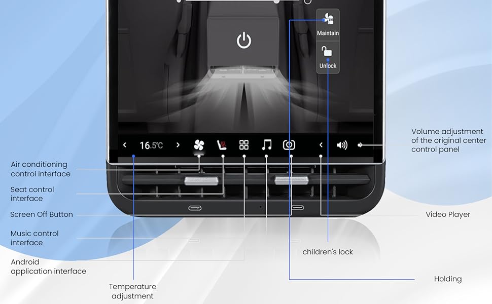 Rear Display Screen for Tesla