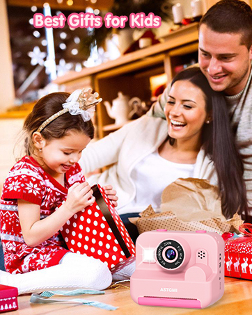 ASTGMI Kids Camera Instant Print, 1080P HD Kids Digital Camera for Girls,Instant Camera for Kids ...