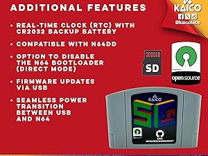 SummerCart64 N64 Flash Cart Nintendo 64 64DD Emulation Open Source N64 Flash Cart