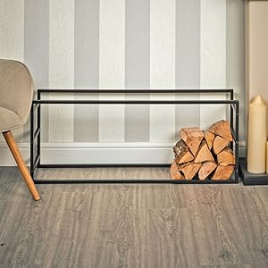 large black firewood log rack storage shelf heavy duty steel metal holder store