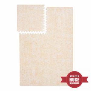 Premium Exercise & Baby Foam Play Mats - Stylish & Large Non-Toxic Odorless Floor Mat - 6 Tiles - Spacious 6ft x 4ft - Peel-Resistant Reinforced - Soft Thick