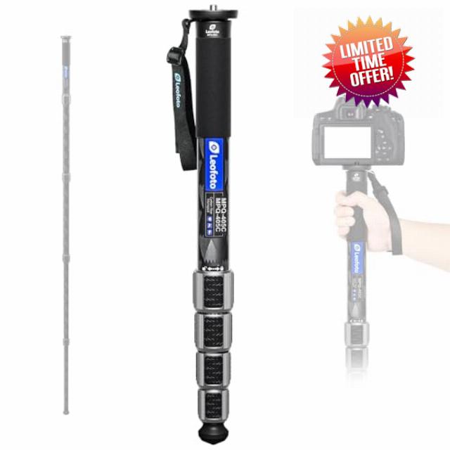 Camera Monopod Carbon Fiber Portable Compact Lightweight Travel Monopod with Wrist Strap