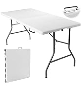 COSTWAY 3 Piece Foldable Camping Chairs and Table Set, Portable Picnic Table with 2 Chairs, Cup H...