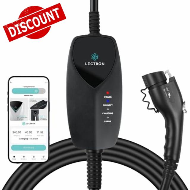 Lectron Level 1 J1772 EV Charger (WiFi) with App Control - 120V