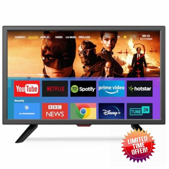 20 inch Small Flat Screen Smart TV for Kitchen