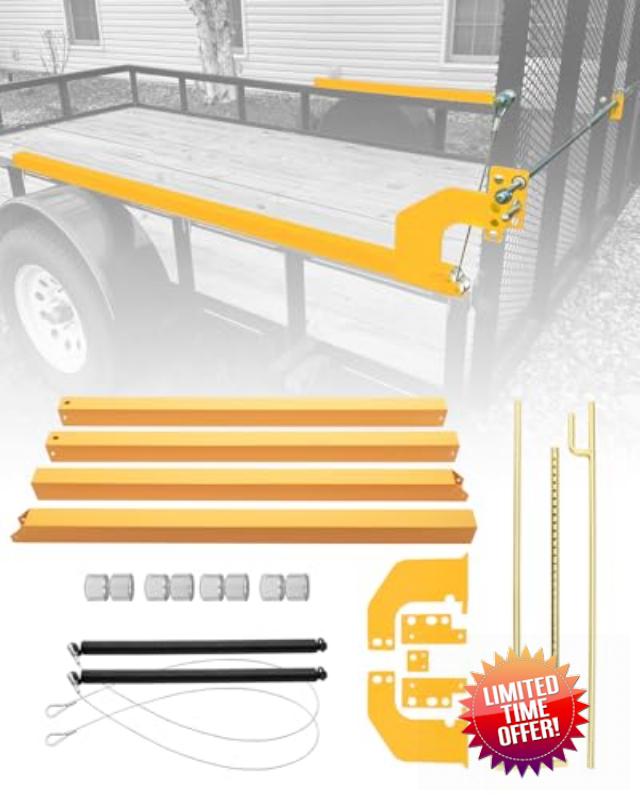 2-Sided Trailer Tailgate Lift Assist and Rapid Latch Kit