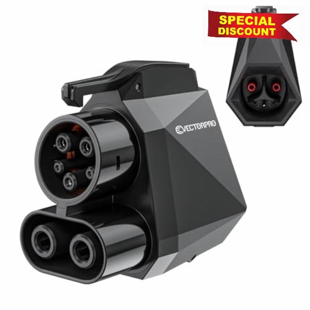 NACS to CCS Adapter-500A/250KW DC Fast Charging