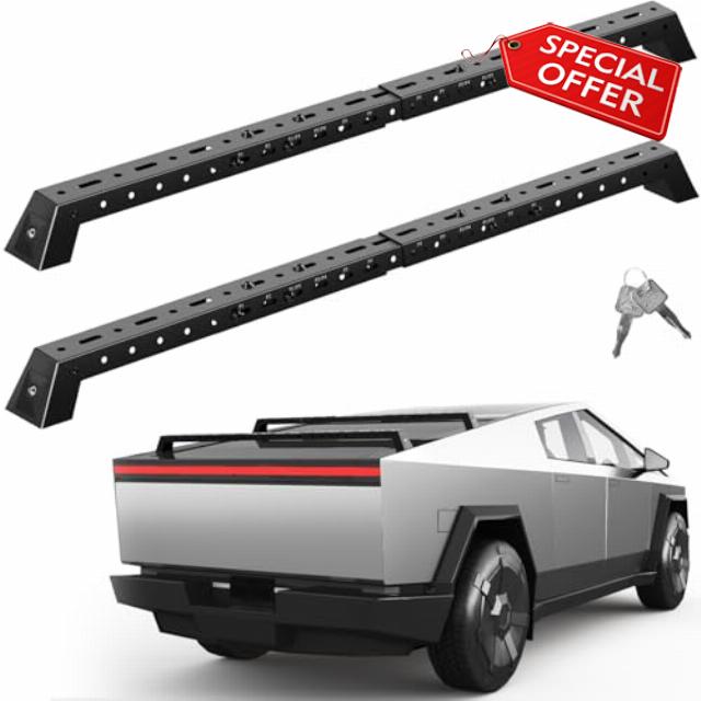 260lbs Lockable Roof Rack Cross Bars Compatible with Tesla Cybertruck 2024 Accessories