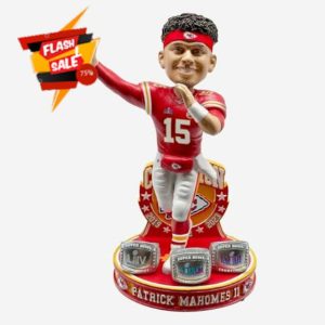 Patrick Mahomes Kansas City 3x Champions Bobblehead Chiefs