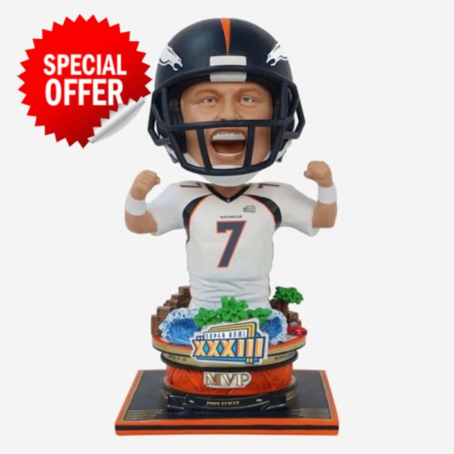 John Elway Denver Broncos Super Bowl XXXIII MVP Bust Bighead Bobblehead NFL