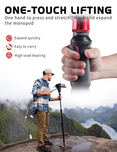 59" Camera Monopod with Pedal Locking Control