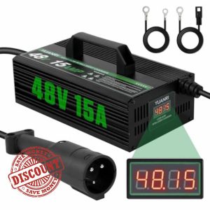 Golf Cart Charger 48 Volt Club Car 15 AMP 48 Volt Golf Cart Battery Charger