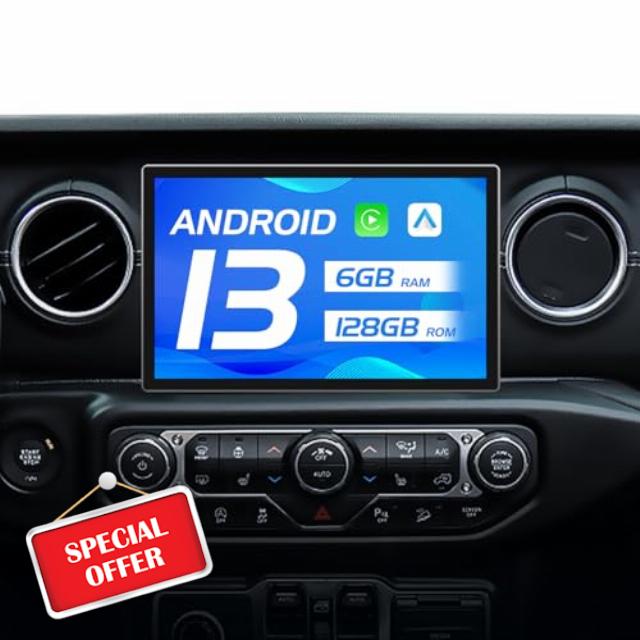 11.5-Inch 8-Core 6+128GB Car Stereo for Jeep Wrangler JL Gladiator 2018-2023 with Wireless CarPlay Android Auto