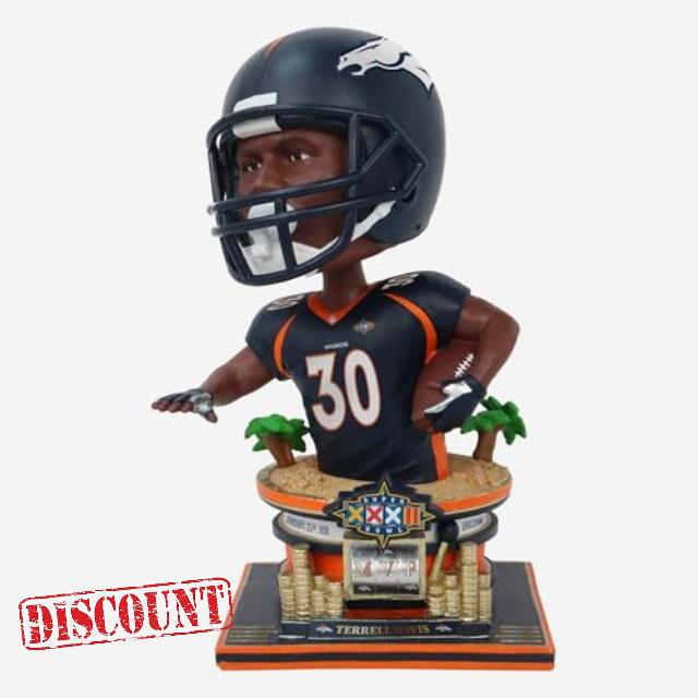 Terrell Davis Denver Broncos Champions MVP Bust Bighead Bobblehead NFL