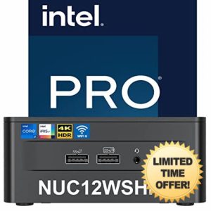 Intel NUC 12 Pro Mini PC Kit NUC12WSHi7 (12-Core i7-1260P 32GB RAM 1TB SSD Iris XE Graphics) Windows 11 Pro Latest Desktop Computer Mini PC