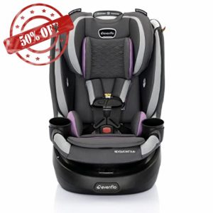 Evenflo Revolve360 Slim 2-in-1 Rotational Car Seat with Quick Clean Cover (Sutton Purple)