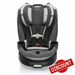 Evenflo Gold Revolve360 Slim 2-in-1 Rotational Car Seat with SensorSafe (Pearl Gray)