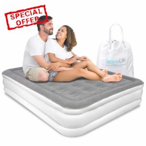 SereneLife Luxury Full Size Air Mattress with Built-in High-Speed Pump