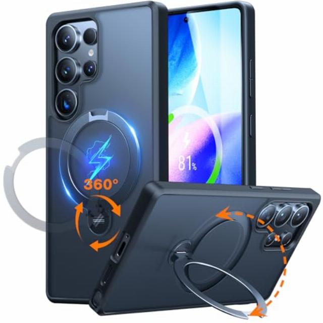 TORRAS 360° Spin Magnetic Stand for Samsung S25 Ultra Case