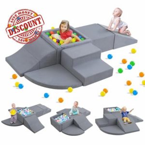 Foam Climbing Blocks with Ball Pit for Toddlers