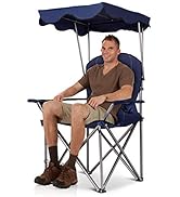 COSTWAY 360° Swivel Hunting Chair, Folding Camping Chairs with Mesh Back, Non-slipping Pads and C...