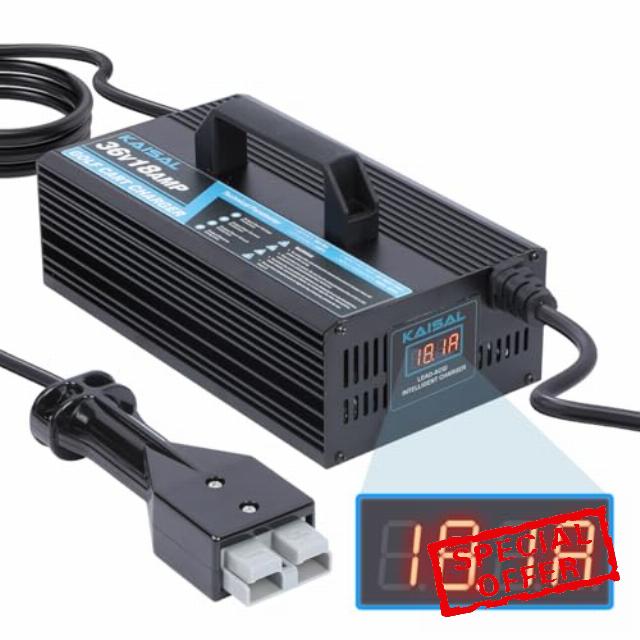 36 Volt Golf Cart Battery Charger for EZGO Marathon Golf Carts 18AMP 36V Golf Cart Charger EZGO Charger 36 Volt EZ GO Charger with Anderson SB-50 Plug