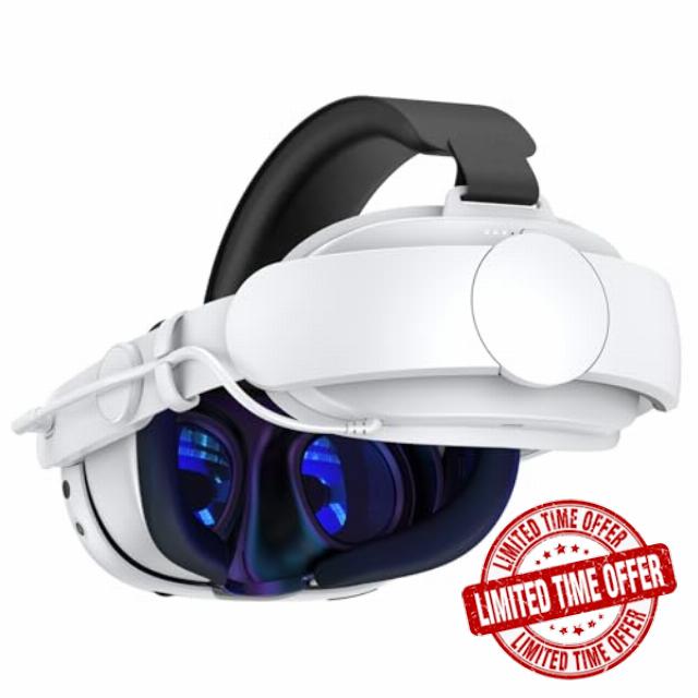Meta Quest 3 Head Strap with 6000mAh Battery