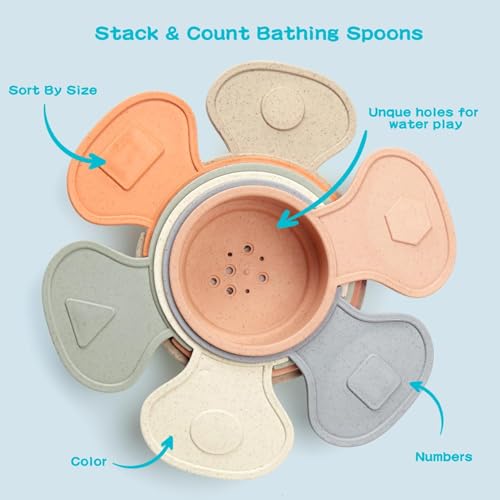 15 PCS Mold Free Baby Bath Toys for Infants 6-12-18 Months Bathtub Water Table Toys for Toddlers 1-3